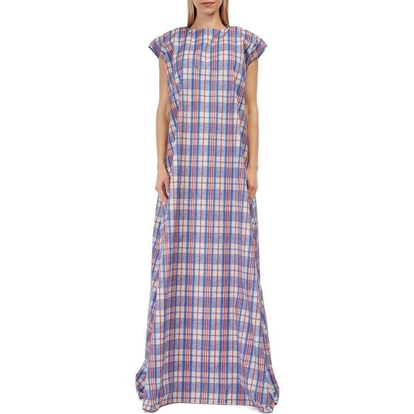 VETEMENTS Barbes Summer Dress Blue LG